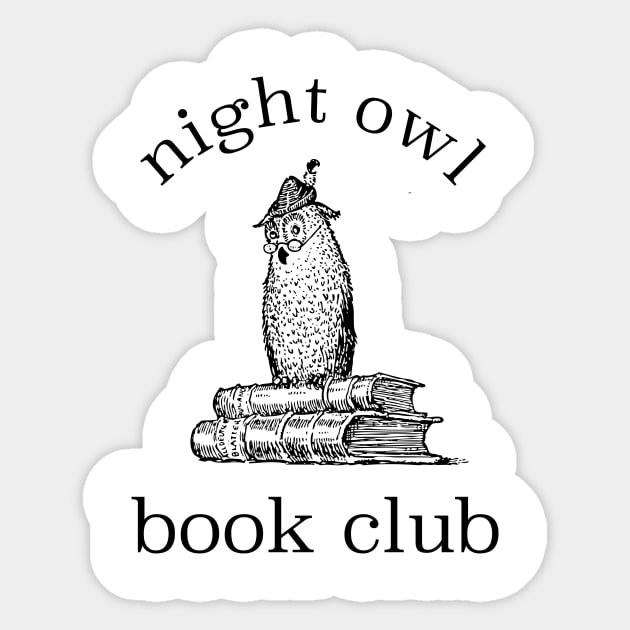 Night Owl Book Club Sticker by radicalreads